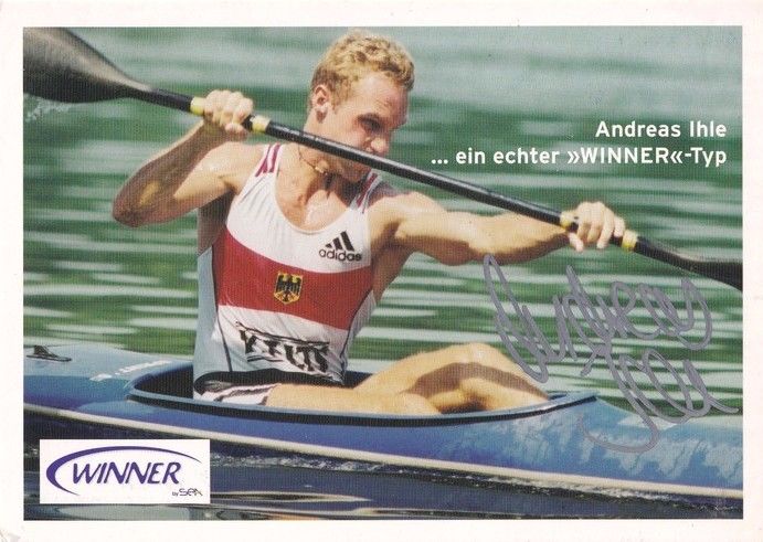 Autogramm Kanu | Andreas IHLE | 2004 (Rennszene Color Winner) OS-Gold