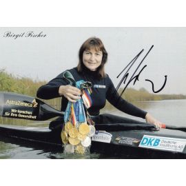 Autogramm Kanu | Birgit FISCHER | 2000er (Medaillen Color DKB) OS-Gold
