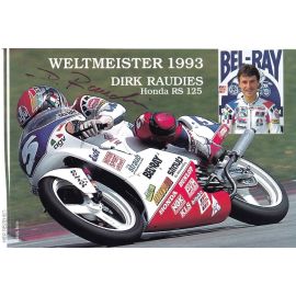 Autogramm Motorrad | Dirk RAUDIES | 1993 (Collage Color) WM Honda