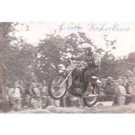 Autogramm Motorrad | Lorenz KIRCHENBAUR | 1970er Foto (Rennszene SW Cross)