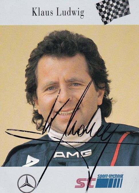 Autogramm Tourenwagen | Klaus LUDWIG | 1980er (Portrait Color) Mercedes