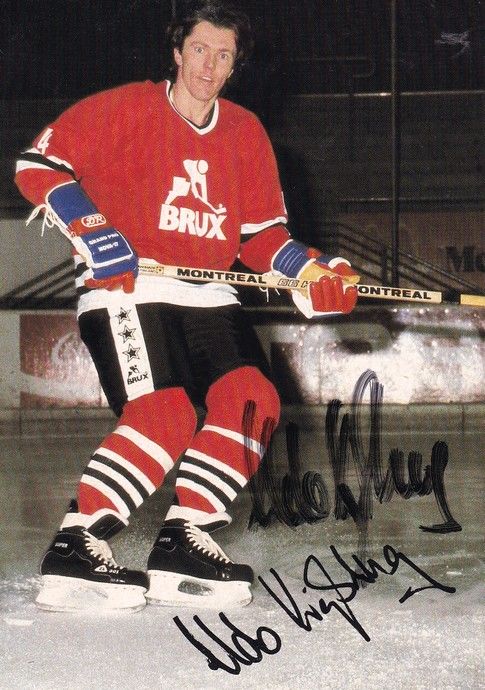 Autogramm Eishockey | 1980er | Udo KIESSLING (Portrait Color Brux)
