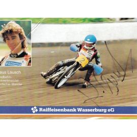 Autogramm Motorrad | Klaus LAUSCH | 1980er (Collage Color) Raiffeisen _