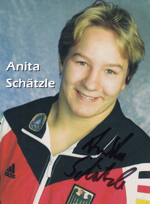 Autogramm Ringen | Anita SCHÄTZLE | 2004 (Portrait Color) Olympia