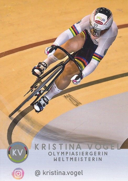 Autogramm Radsport | Kristina VOGEL | 2010er (Rennszene Color) OS-Gold