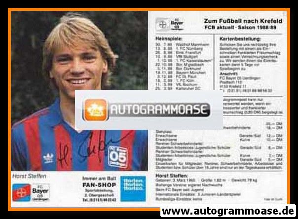 Autogramm Fussball | KFC Uerdingen 05 | 1988 | Horst STEFFEN