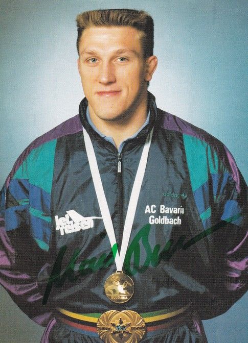 Autogramm Ringen | Maik BULLMANN | 1992 (Portrait Color Goldbach) OS-Gold