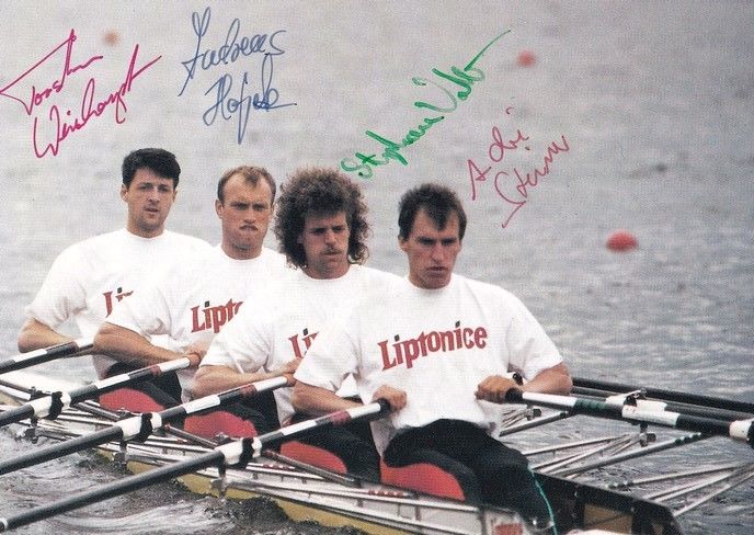Autogramme Kanu | HERREN DOPPELVIERER | 1993 (Portrait Color Liptonice) OS-Gold