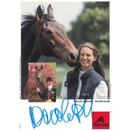 Autogramm Reiten | Nicole UPHOFF | 1990er (Collage Color Rembrandt) OS-Gold