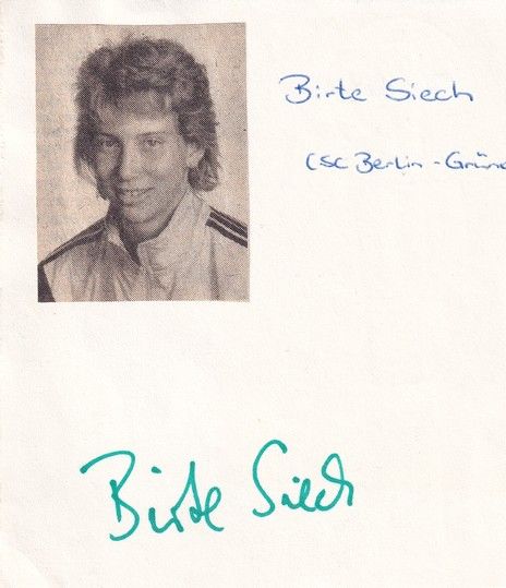 Autograph Rudern | Birte SIECH (DDR 1980er) OS-Gold
