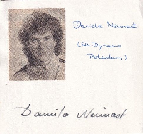 Autograph Rudern | Daniela NEUNAST (DDR 1980er) OS-Gold