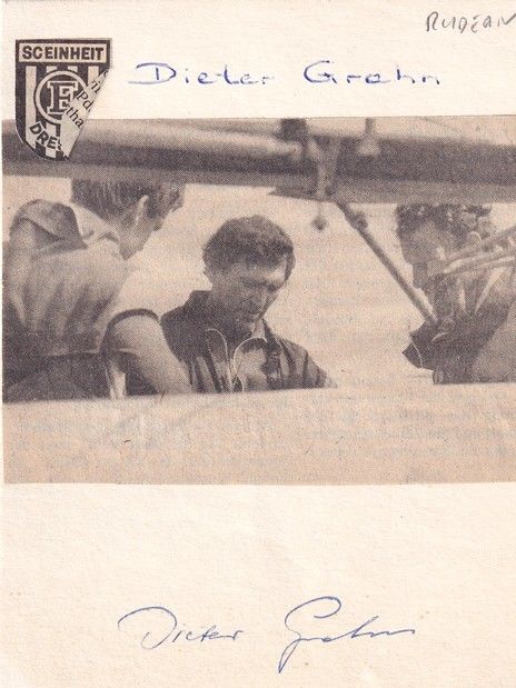 Autograph Rudern | Dieter GRAHN (DDR 1960er) OS-Gold
