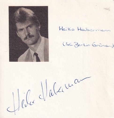 Autograph Rudern | Heiko HABERMANN (DDR 1980er) OS-Bronze
