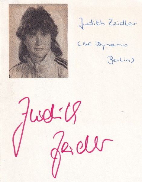 Autograph Rudern | Judith ZEITLER (DDR 1980er) OS-Gold
