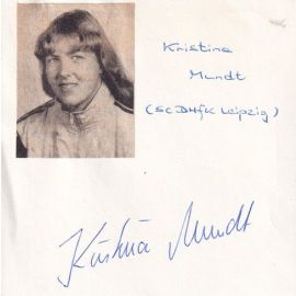 Autograph Rudern | Kristina MUNDT (DDR 1980er) OS-Gold