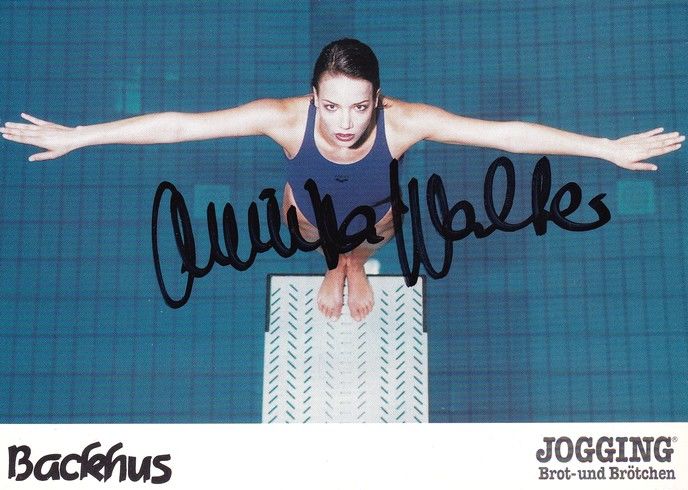 Autogramm Wasserspringen | Annika WALTER | 1997 (Portrait Color Backhus) OS-Silber