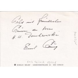Autograph Schiessen | Emil GRÜNIG | 1948 OS-Gold Schweiz