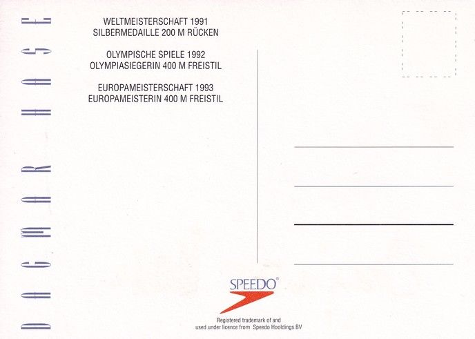Autogramm Schwimmen | Dagmar HASE | 1990er (Collage Color Speedo) OS-Gold