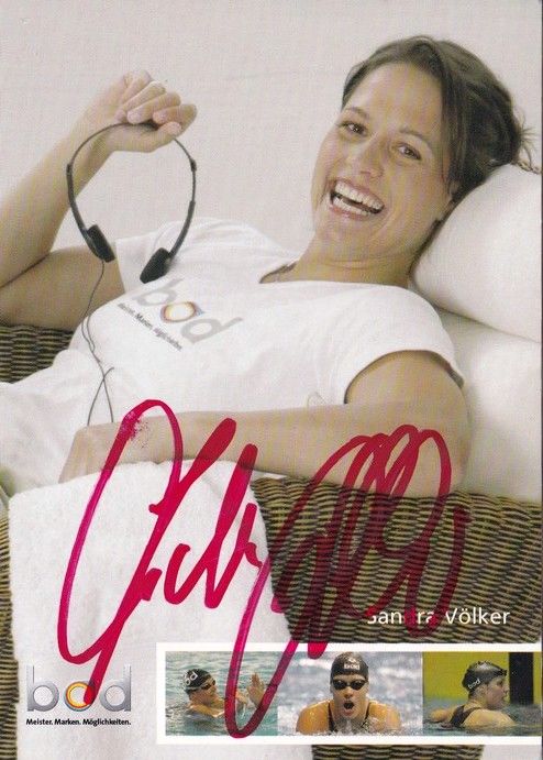 Autogramm Schwimmen | Sandra VÖLKER | 2000er (Collage Color) bod
