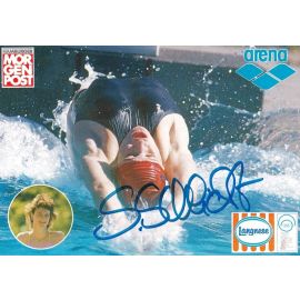 Autogramm Schwimmen | Svenja SCHLICHT | 1987 (Collage Color) OS-Silber