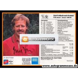 Autogramm Fussball | KFC Uerdingen 05 | 1989 | Dr. Gerd FOBBE