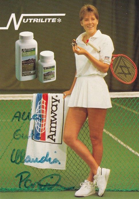 Autogramm Tennis | Claudia PORWIK | 1990 (Portrait Color) Nutrilife