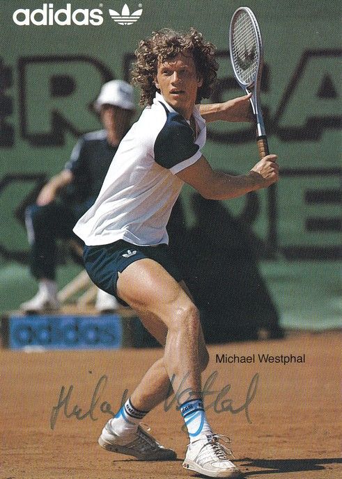 Autogramm Tennis | Michael WESTPHAL | 1980er (Spielszene Color) Adidas