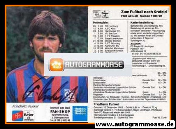 Autogramm Fussball | KFC Uerdingen 05 | 1989 | Friedhelm FUNKEL