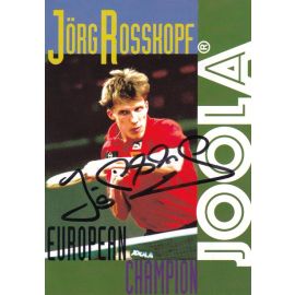 Autogramm Tischtennis | Jörg ROSSKOPF | 1990er (Spielszene Color) Joola 3