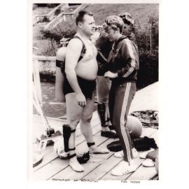 Autogramme Tauchen | Kurt KARL + Bärbel LEINBERGER | 1980er (Portrait SW)