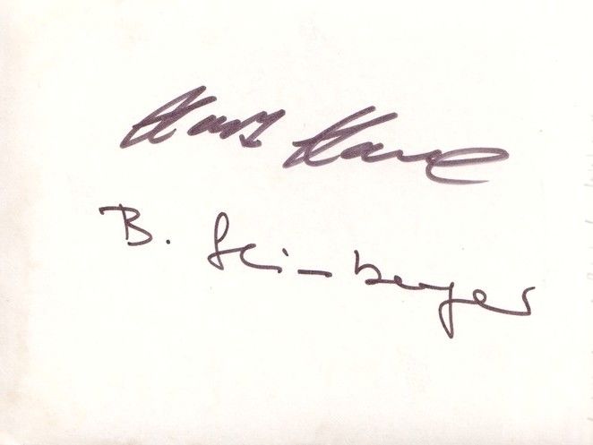 Autogramme Tauchen | Kurt KARL + Bärbel LEINBERGER | 1980er (Portrait SW)