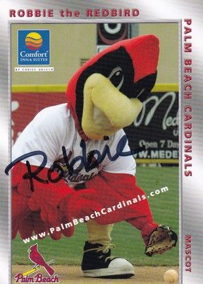 Autogramm Baseball | Palm Beach Cardinals | 2008 | ROBBIE THE REDBIRD (Maskottchen)