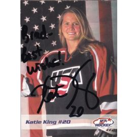 Autogramm Eishockey | USA | 2002 | Katie KING (OS-Gold)