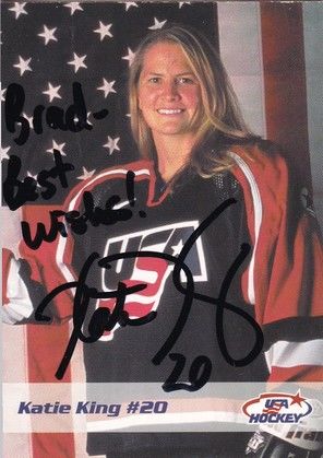Autogramm Eishockey | USA | 2002 | Katie KING (OS-Gold)