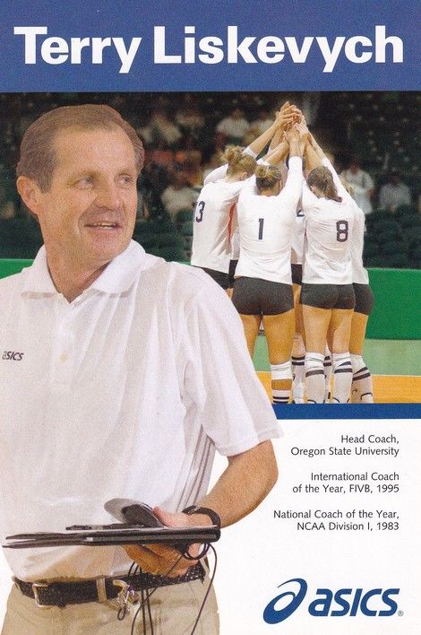 Autogramm Volleyball | USA | 1990er | Terry LISKEVYCH (Collage Color Asics)