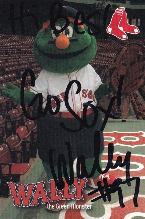 Autogramm Baseball | Boston Red Sox | 2000er | WALLY The Green Monster (Maskottchen)