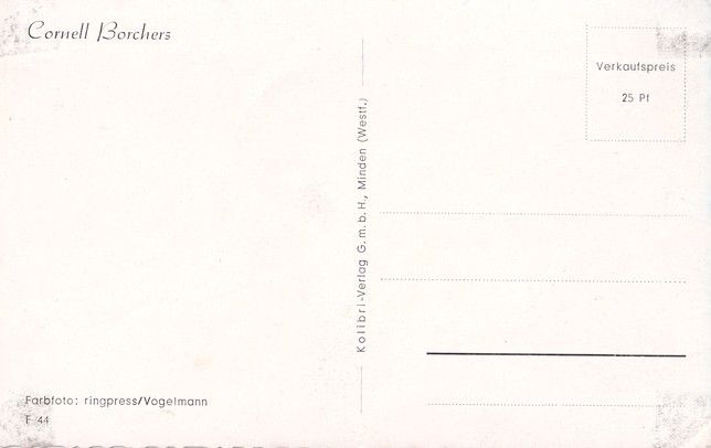 Filmpostkarte | Cornell BORCHERS | 1950er (Portrait Color Kolibri) Vogelmann