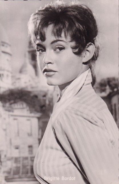 Filmpostkarte (Frankreich) | Brigitte BARDOT | 1950er (Portrait SW) Kolibri 2521