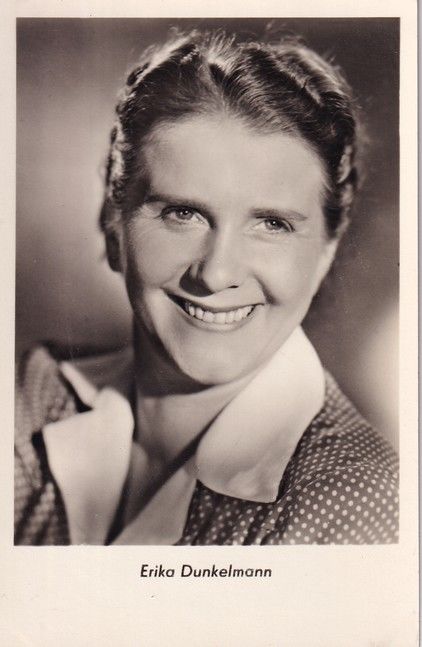 Filmpostkarte | Erika DUNKELMANN | 1950er (Portrait SW) VEB 608/55