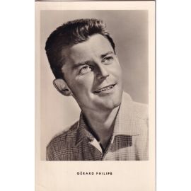 Filmpostkarte (Frankreich) | Gerard PHILIPE | 1950er (Portrait SW) VEB 541/56 G677