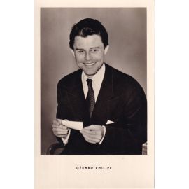 Filmpostkarte (Frankreich) | Gerard PHILIPE | 1950er (Portrait SW) VEB 541/56 G595