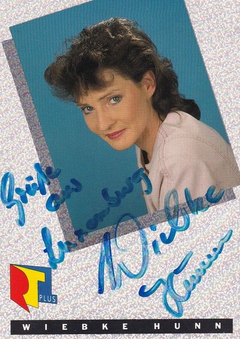 Autogramm TV | RTL | Wiebke HUNN | 1980er (Portrait Color)