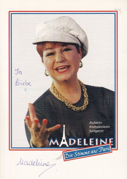 Autogramm Schlager | MADELEINE | 1990er (Portrait Color) Stimme Aus Paris