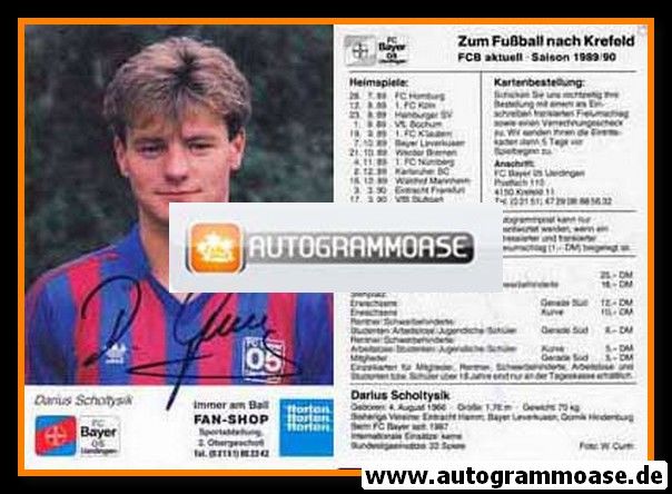 Autogramm Fussball | KFC Uerdingen 05 | 1989 | Darius SCHOLTYSIK