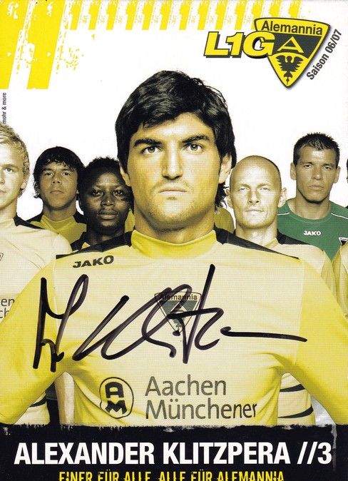 Autogramm Fussball | Alemannia Aachen | 2006 | Alexander KLITZPERA