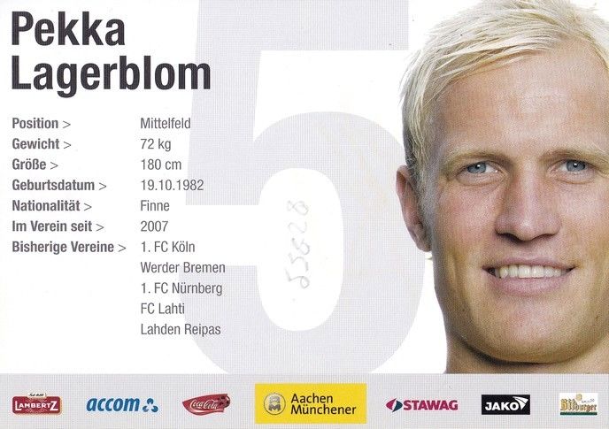 Autogramm Fussball | Alemannia Aachen | 2008 | Pekka LAGERBLOM