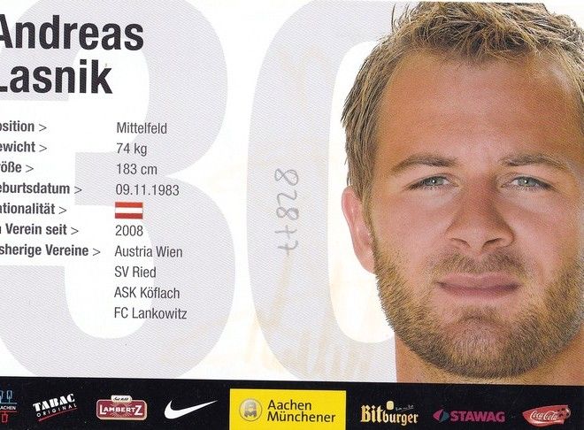 Autogramm Fussball | Alemannia Aachen | 2009 | Andreas LASNIK