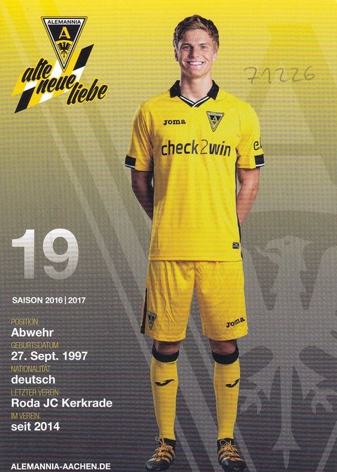 Autogramm Fussball | Alemannia Aachen | 2016 | Karim KUCHARZIK