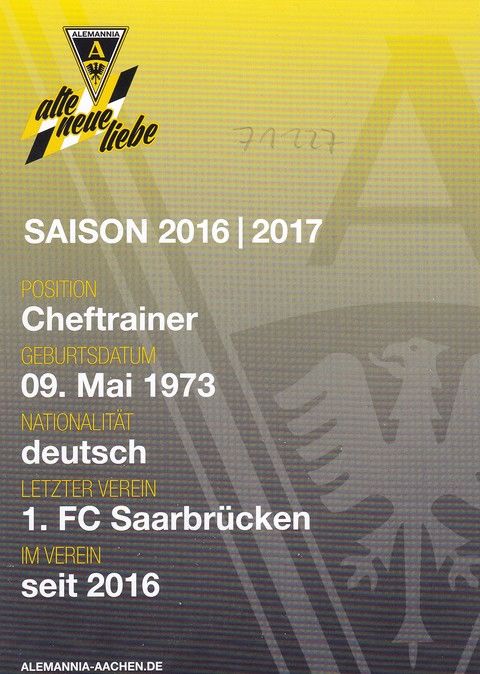 Autogramm Fussball | Alemannia Aachen | 2016 | Fuat KILIC