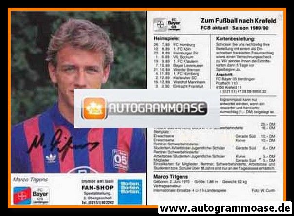 Autogramm Fussball | KFC Uerdingen 05 | 1989 | Marco TITGENS